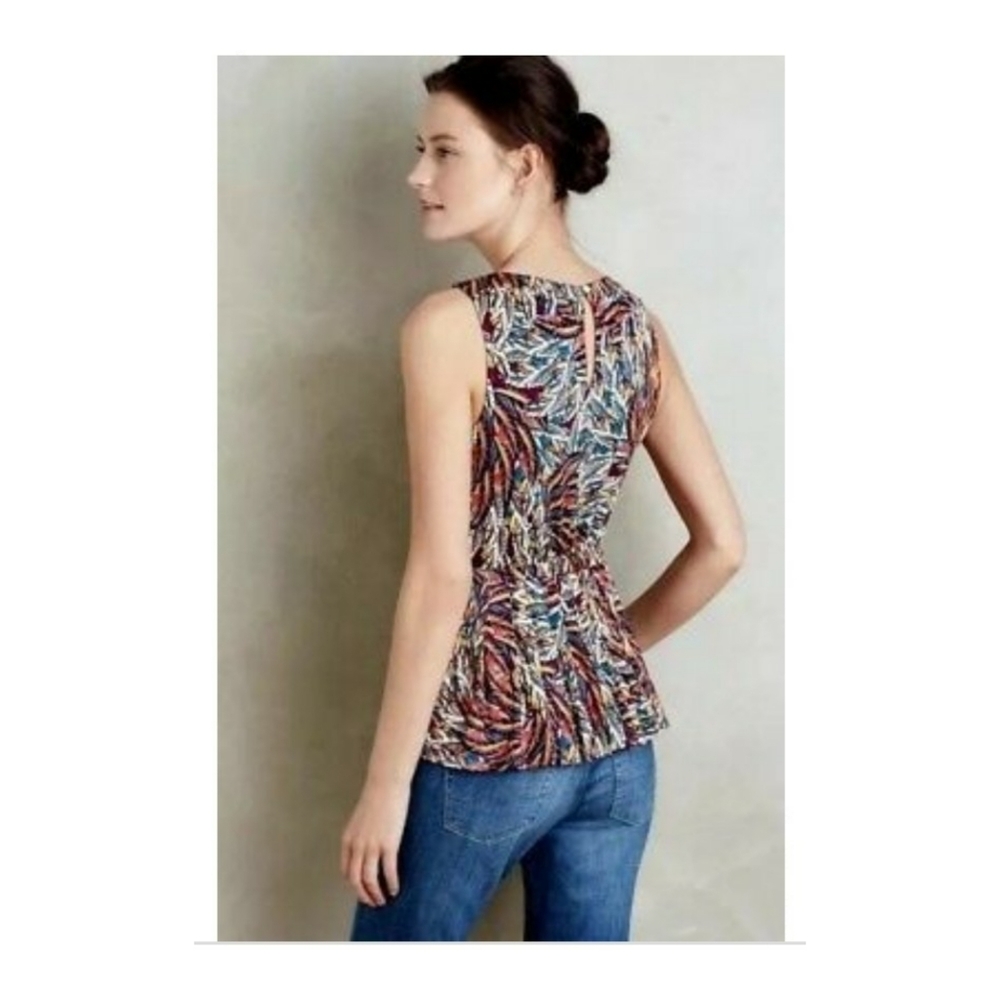 Anthropologie Deletta Corbara Pleated Top Small - Picture 2 of 5